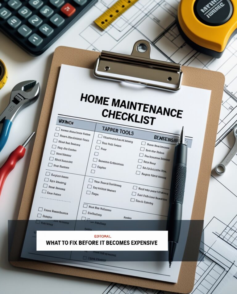 Home Maintenance Checklist – What to Fix Before It Becomes Expensive